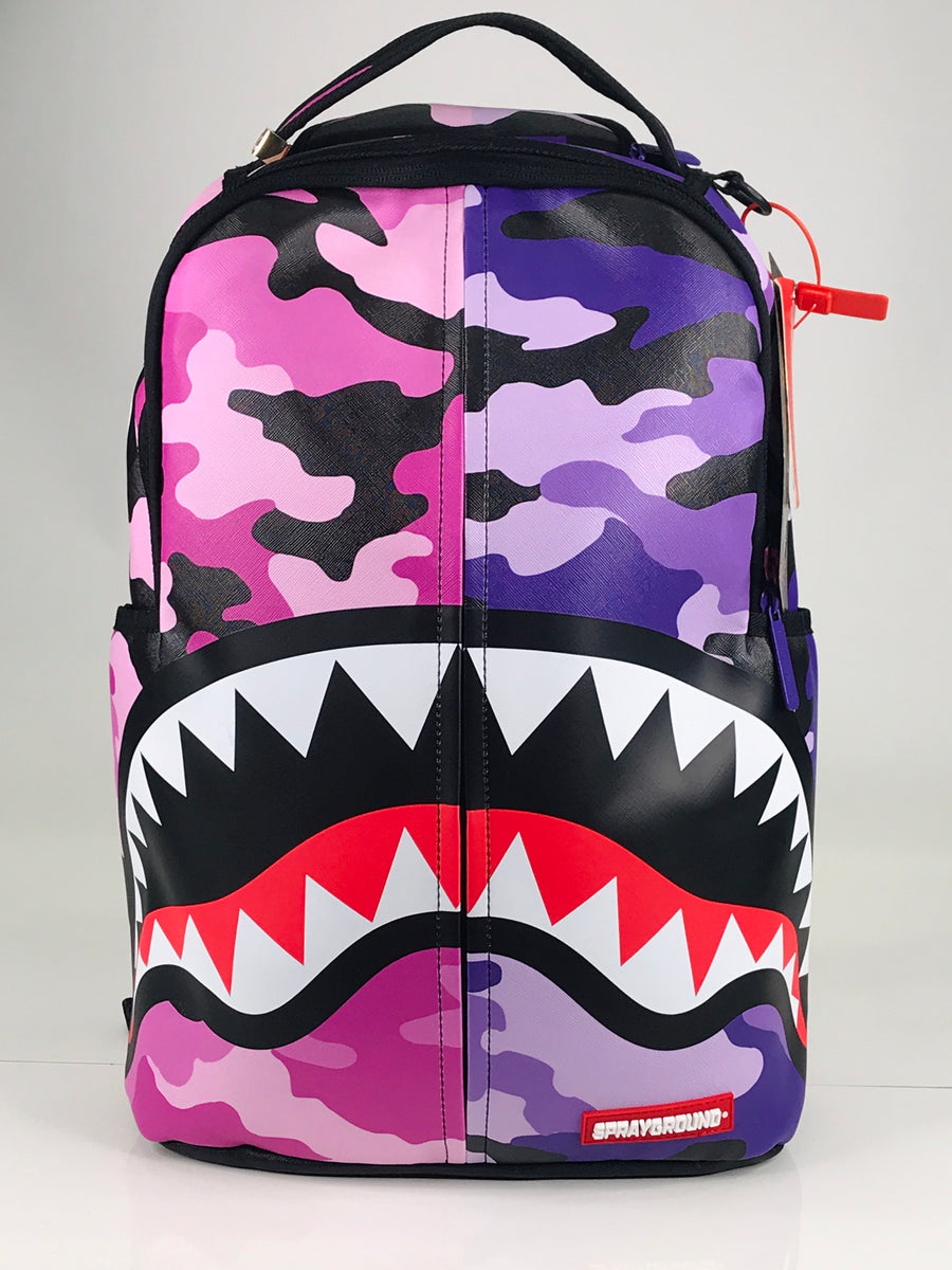 Shop Sprayground Split Sharkmouth Camo Backpack B3002 camo