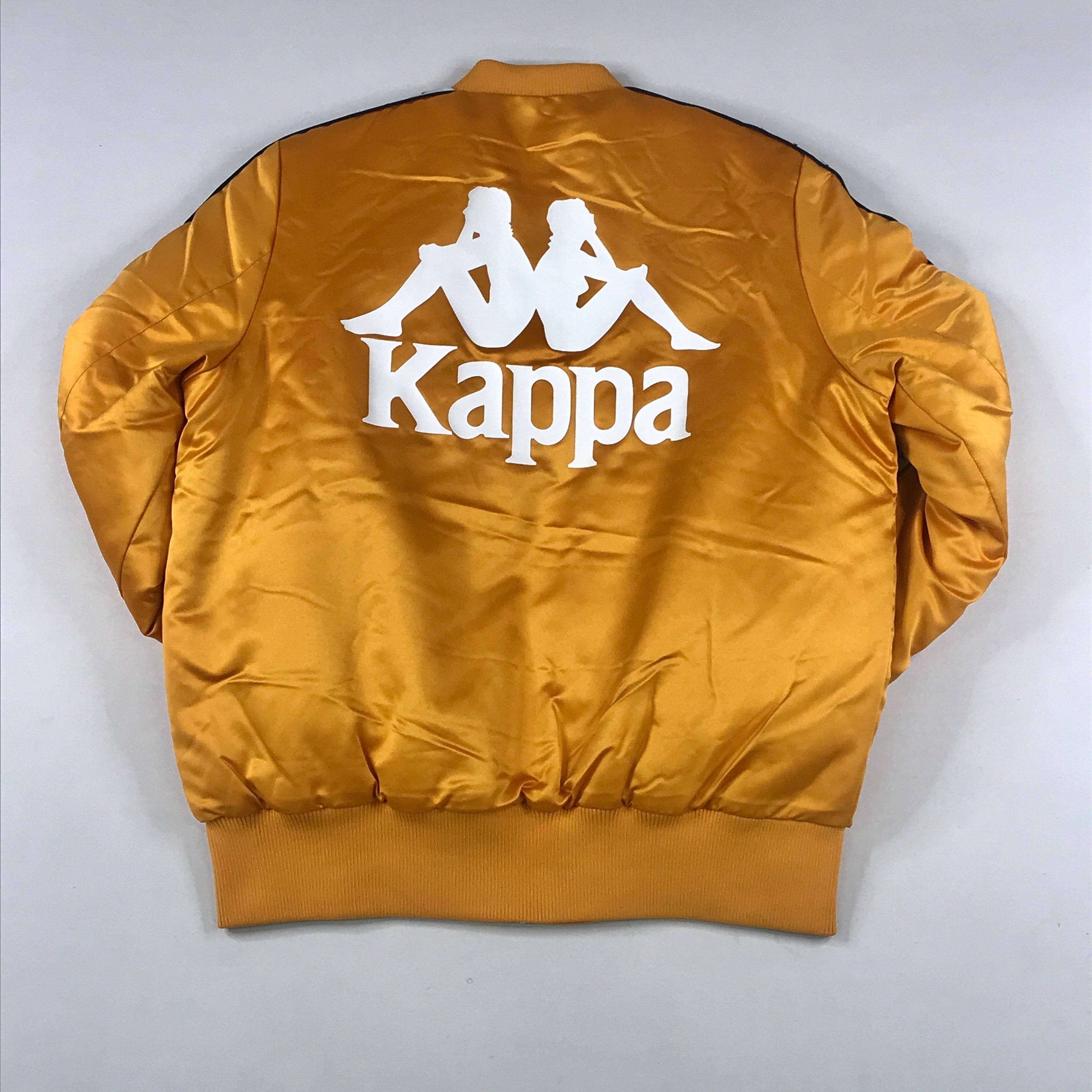 Kappa 222 Banda bawer jacket in gold/white – R.O.K. Island Clothing