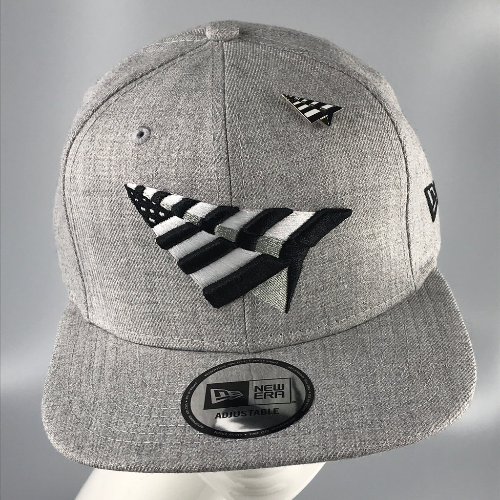 Paper Planes grey boy crown old school snapback hat