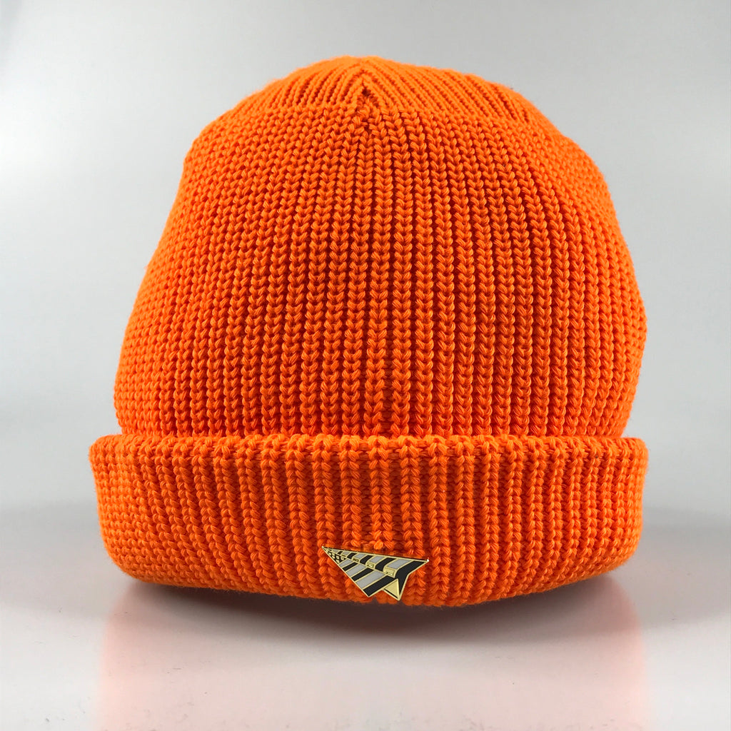 Paper Planes wharfman beanie in orange tiger