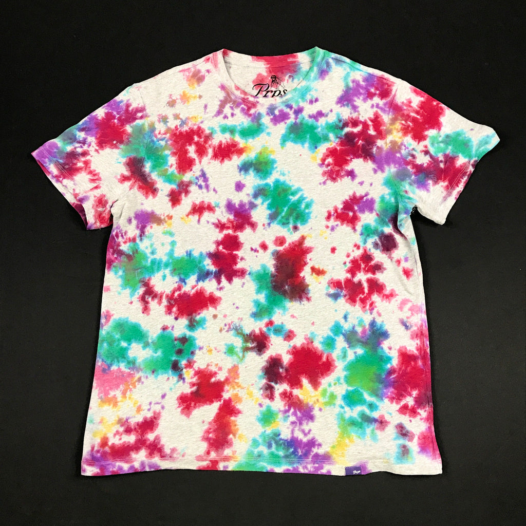 PRPS multi tie-dye tee in heather grey