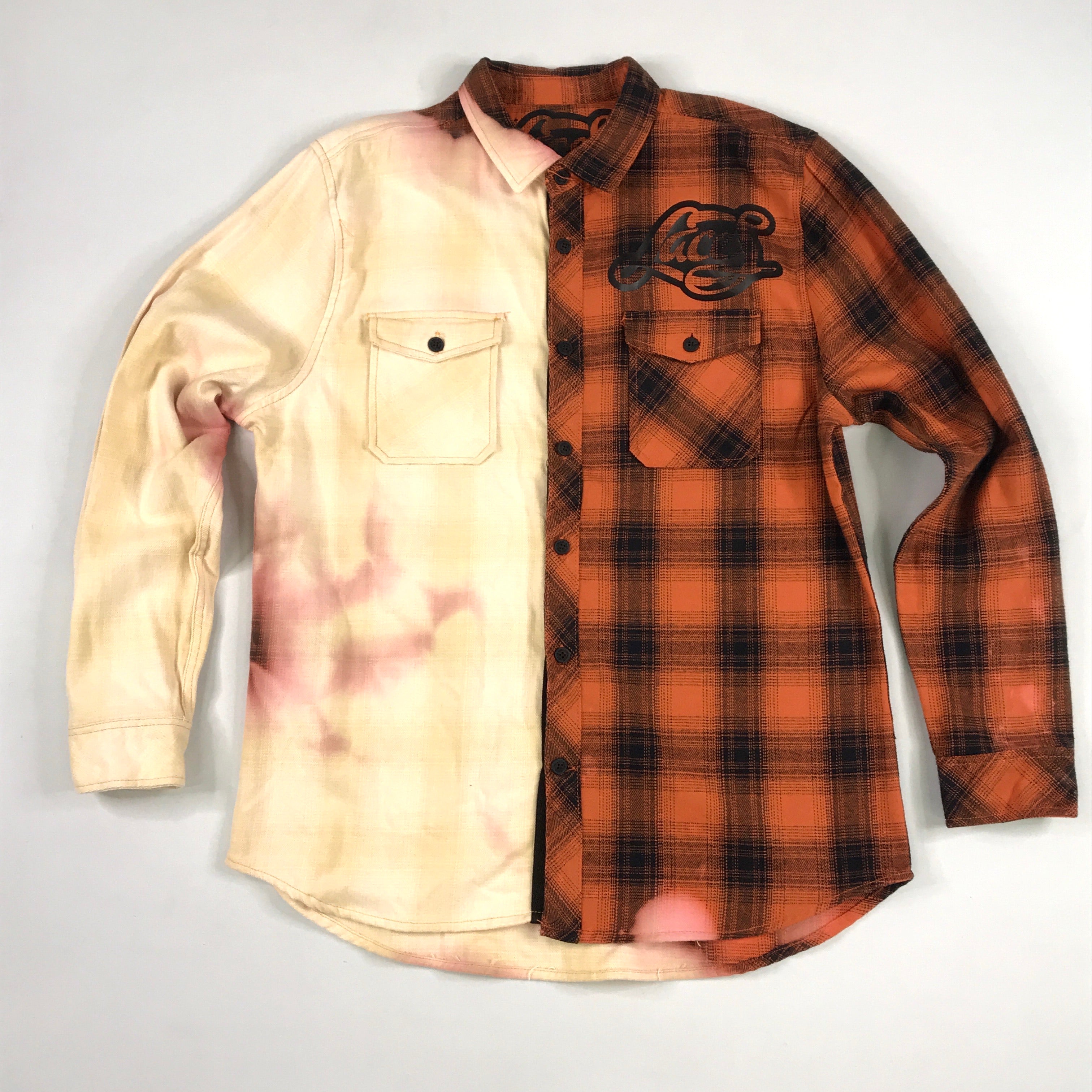 Laces bleached flannel in orange