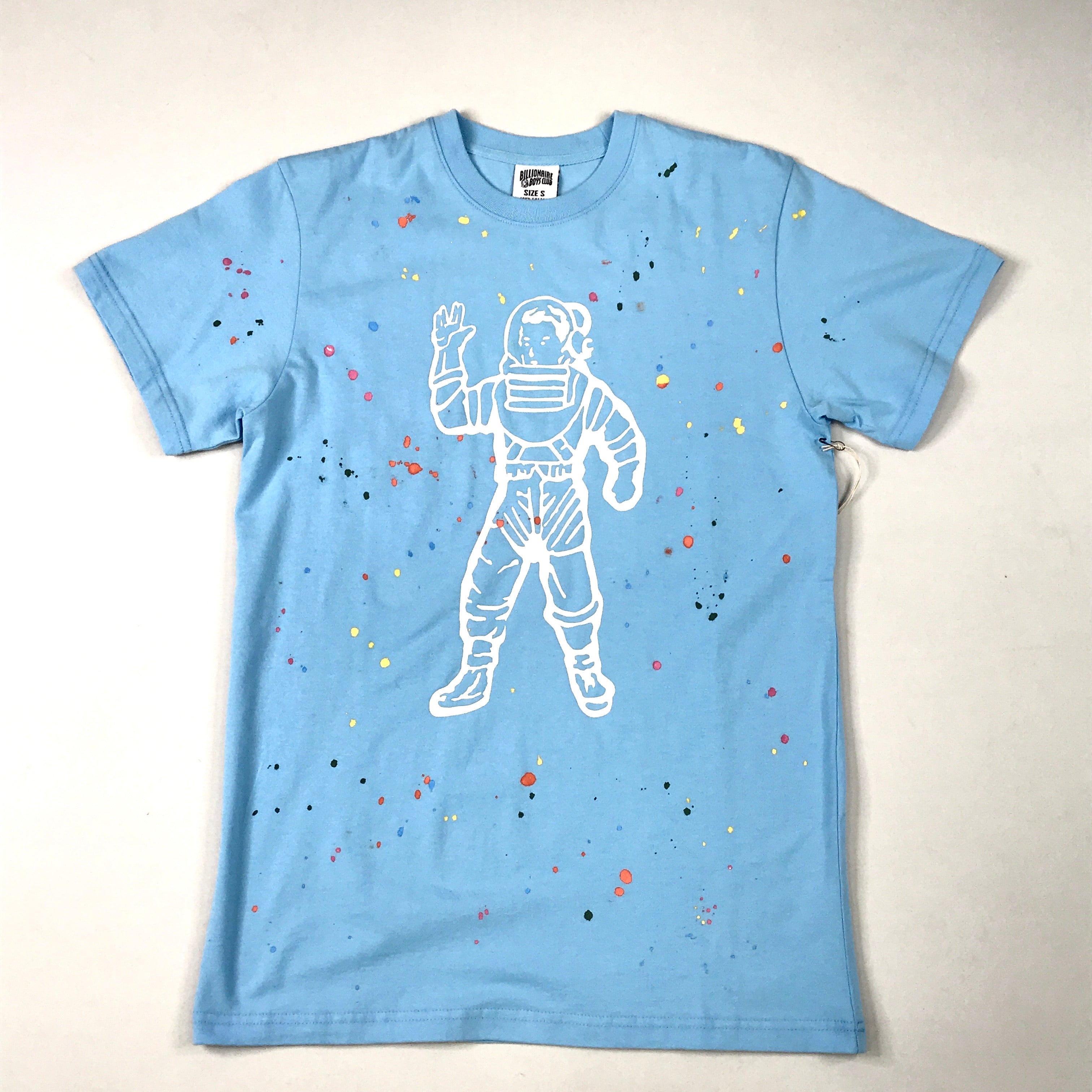 BBC BB Astro spattered ss knit in sky blue