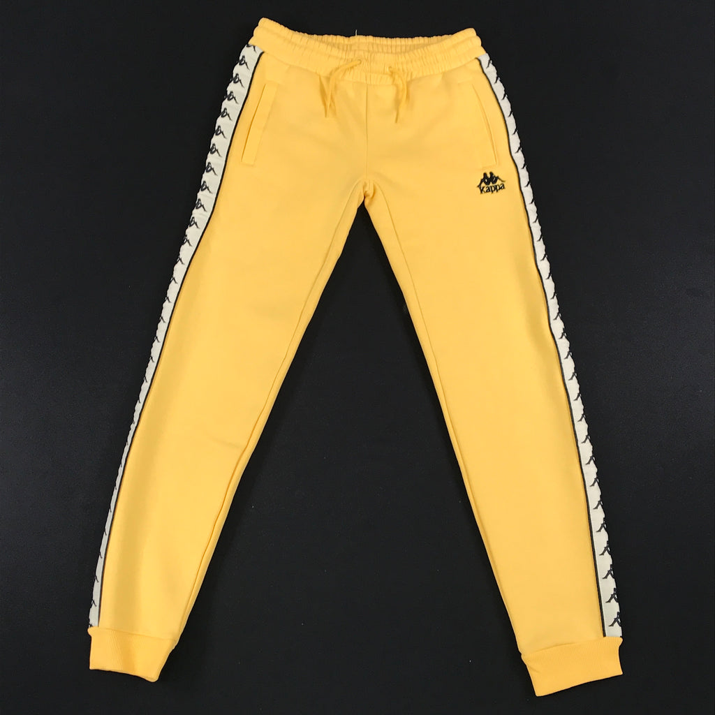 Kappa 222 Banda barnu joggers in banana-white egg-black