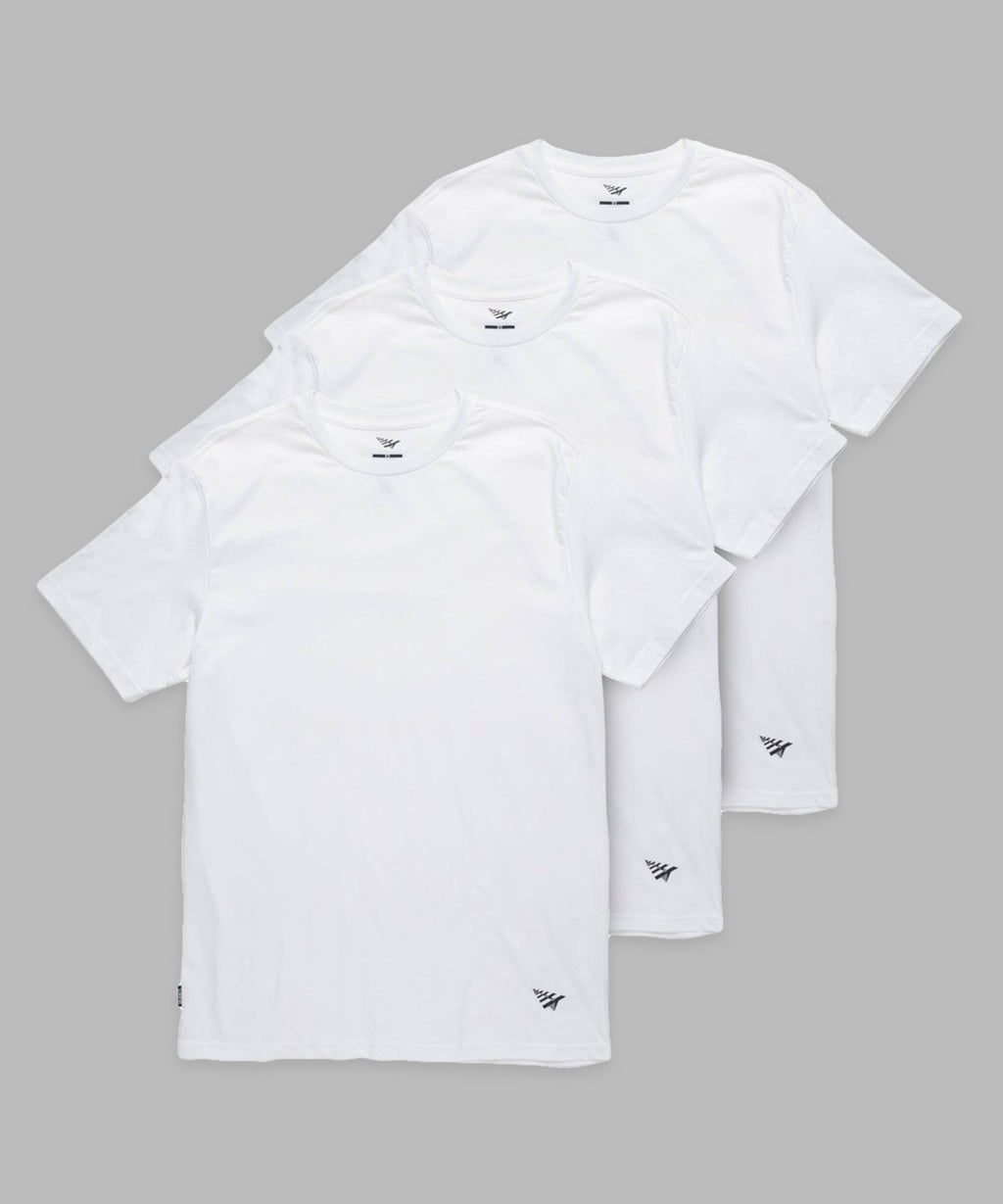 Planes Essential 3 pack tees in white