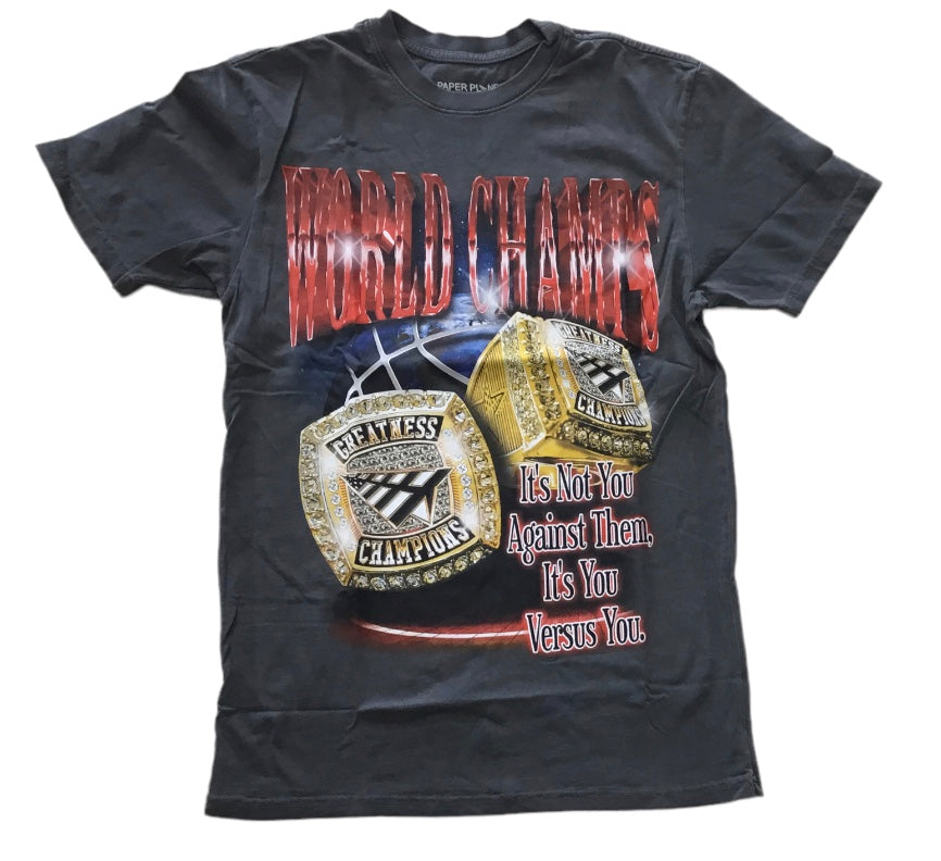 Paper planes world champ ring tee