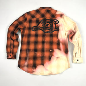 Laces bleached flannel in orange