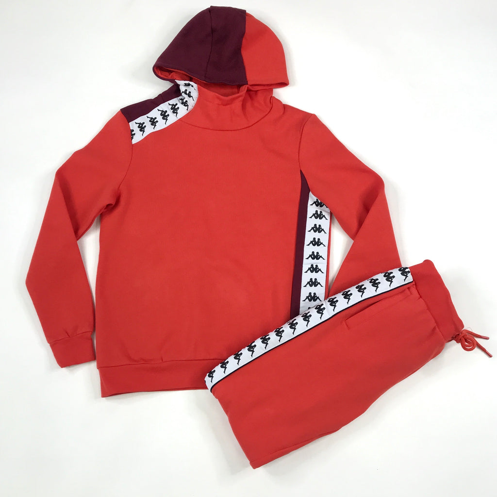 Kappa 222 Banda Delov 2 hoodie set in orange flame