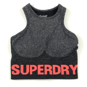 Superdry Active Seamless Bra in black marl