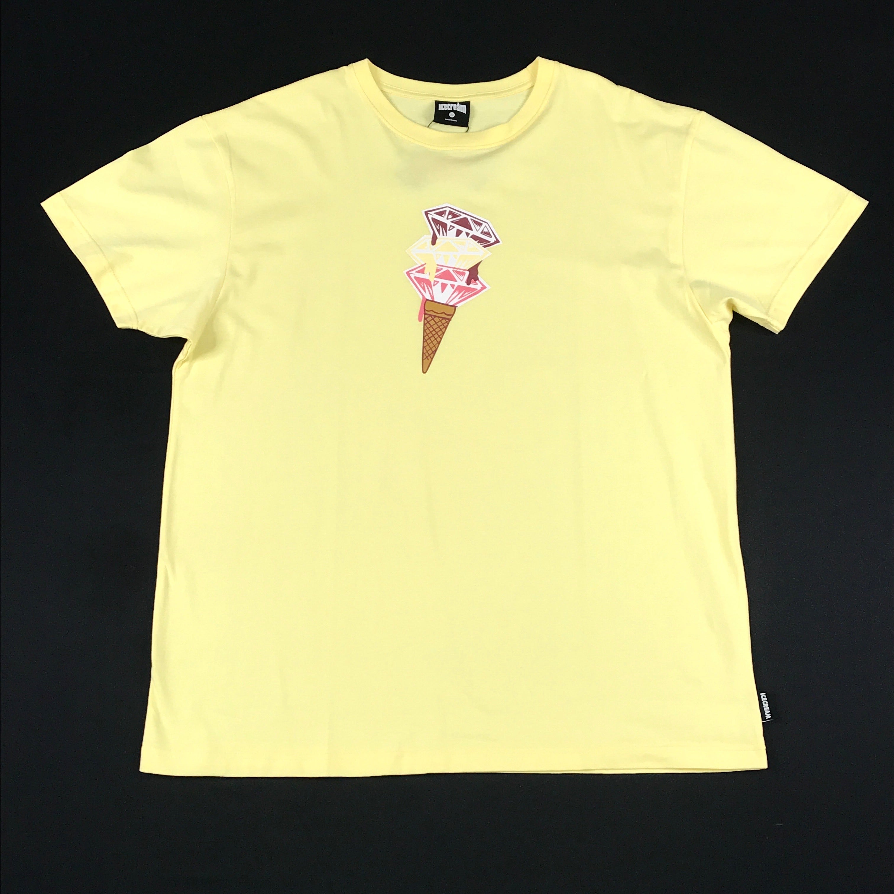 Icecream gem cone tee in yellow