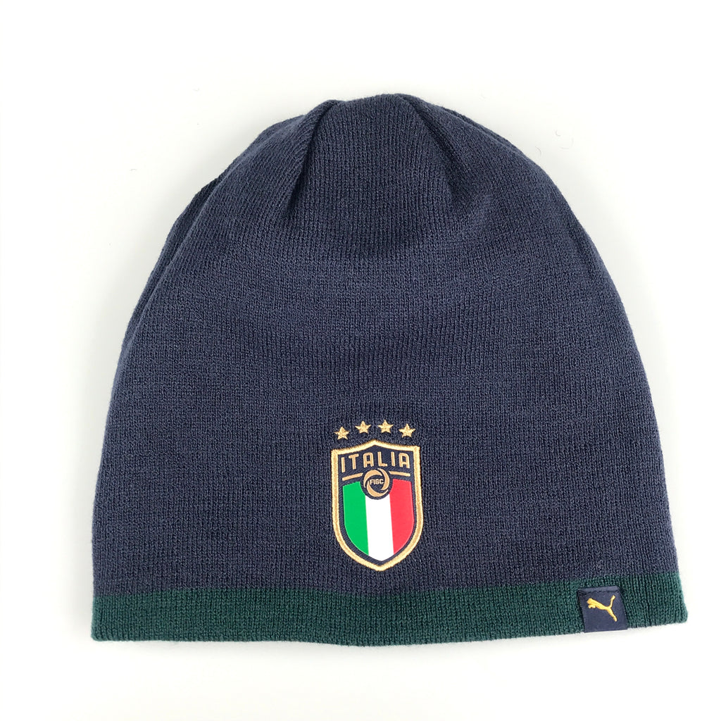 Puma FIGC Reversible Beanie in ponderosa pine-peacoat