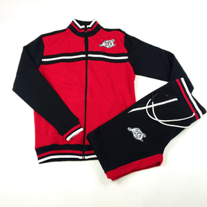 Laces black, red, white jogging suit