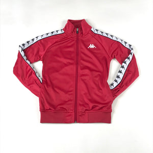 Kappa 222 Banda wanniston slim tracksuit in cranberry-white-black