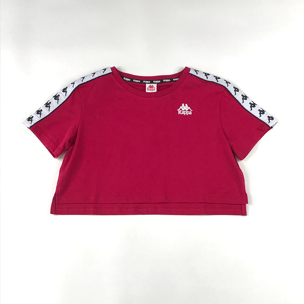 Kappa 222 Banda Apua crop tee in cranberry