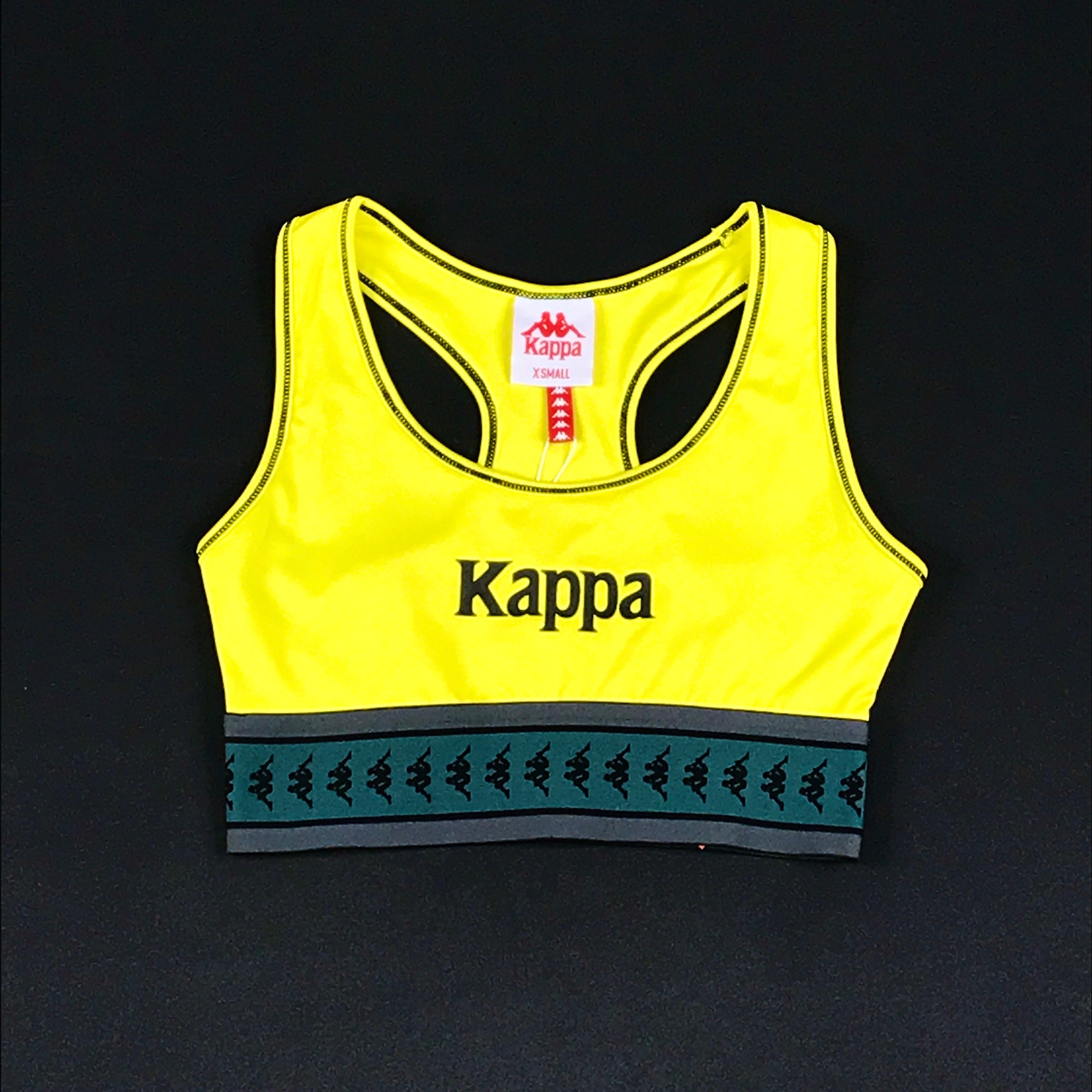 Kappa 222 Banda Detlu athletic set in yellow-hunter green-grey