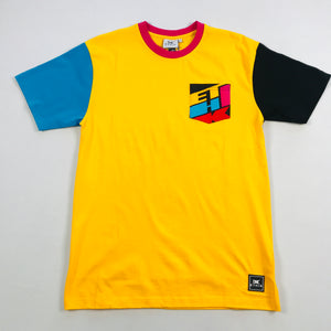 Ethik metropolis block tee in yellow