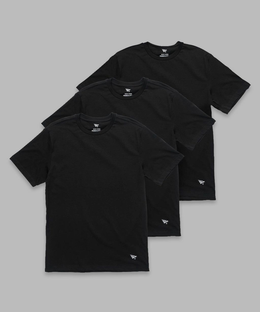 Planes Essential 3 pack tees in black