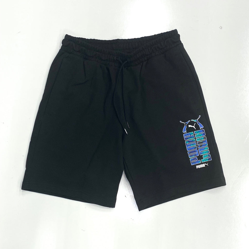 Puma classics graphic shorts in black