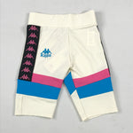 Kappa Authentic Football Visli Biker short set in white cream-hot pink-turkis blue