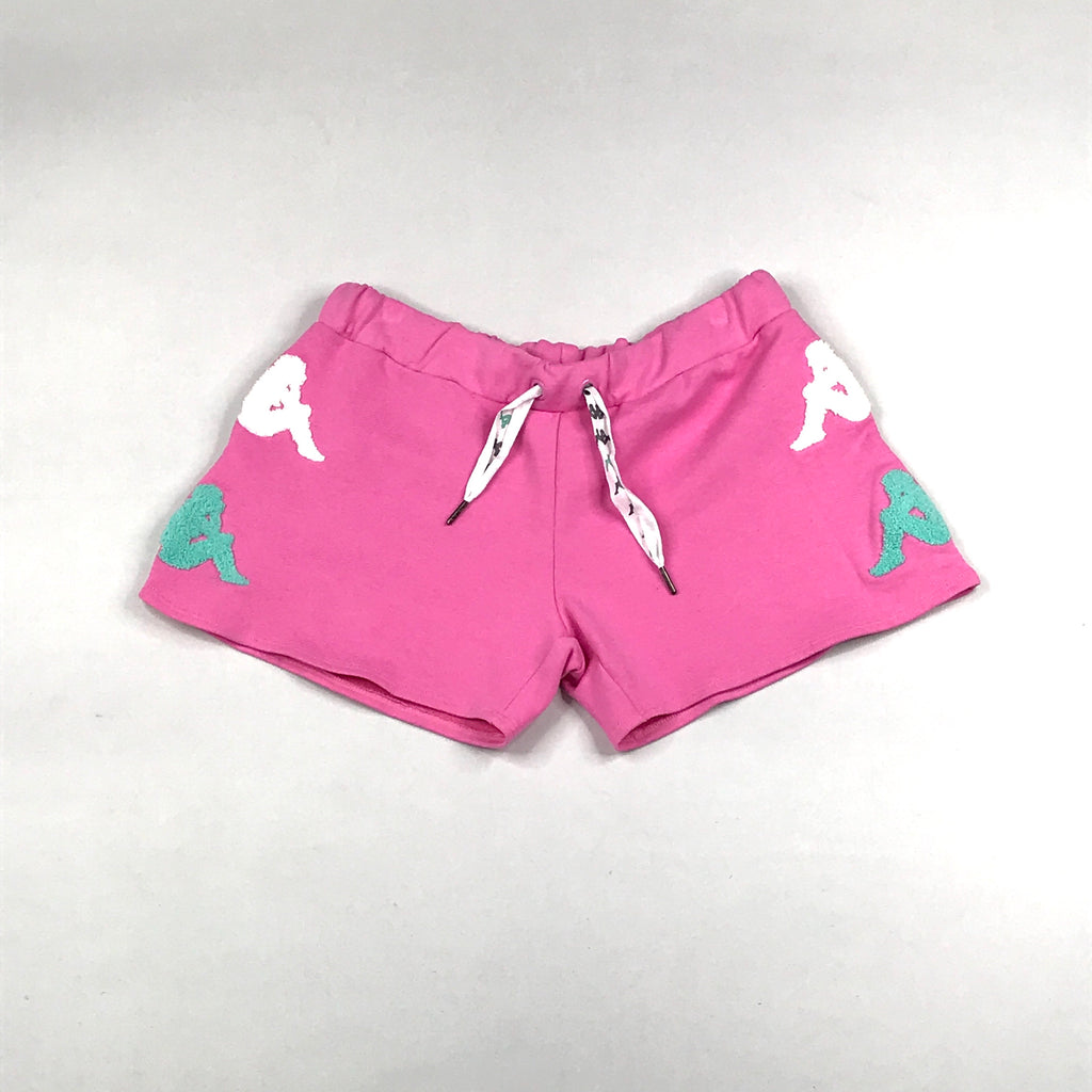 Kappa authentic sand cartan shorts in pink-aqua-white