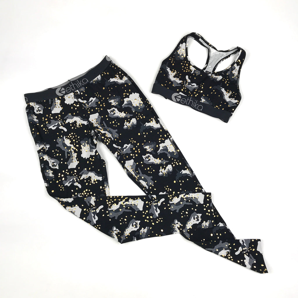 Ethika Leggings and sports bra set in Lifestyle Camo (wllp1214)