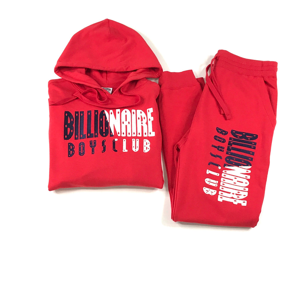 BBC BB Parallel Hoodie set in red