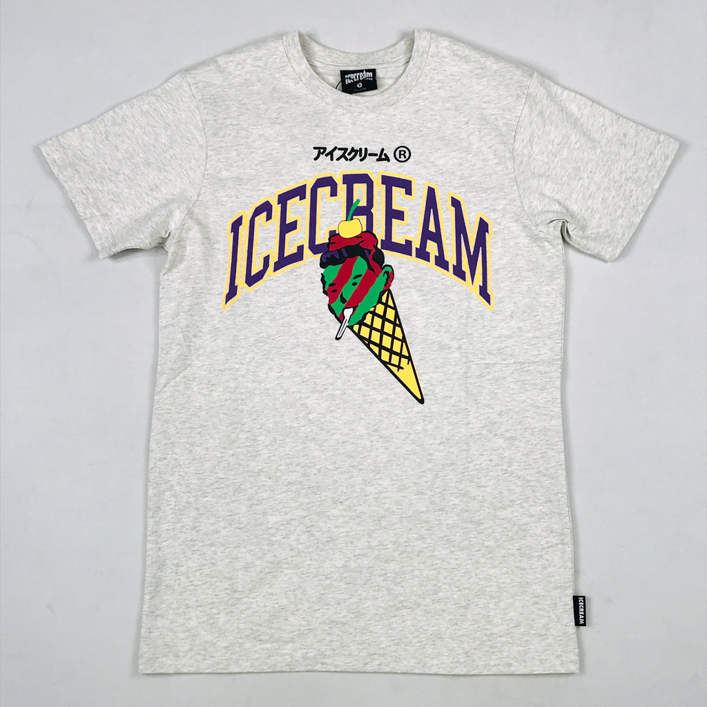 Icecream College tee in heather grey