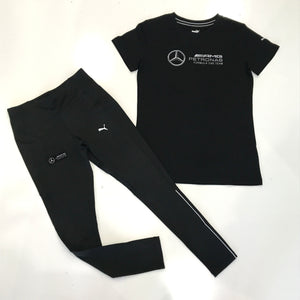 Puma MAPF1 wmn logo tee-leggings set in black