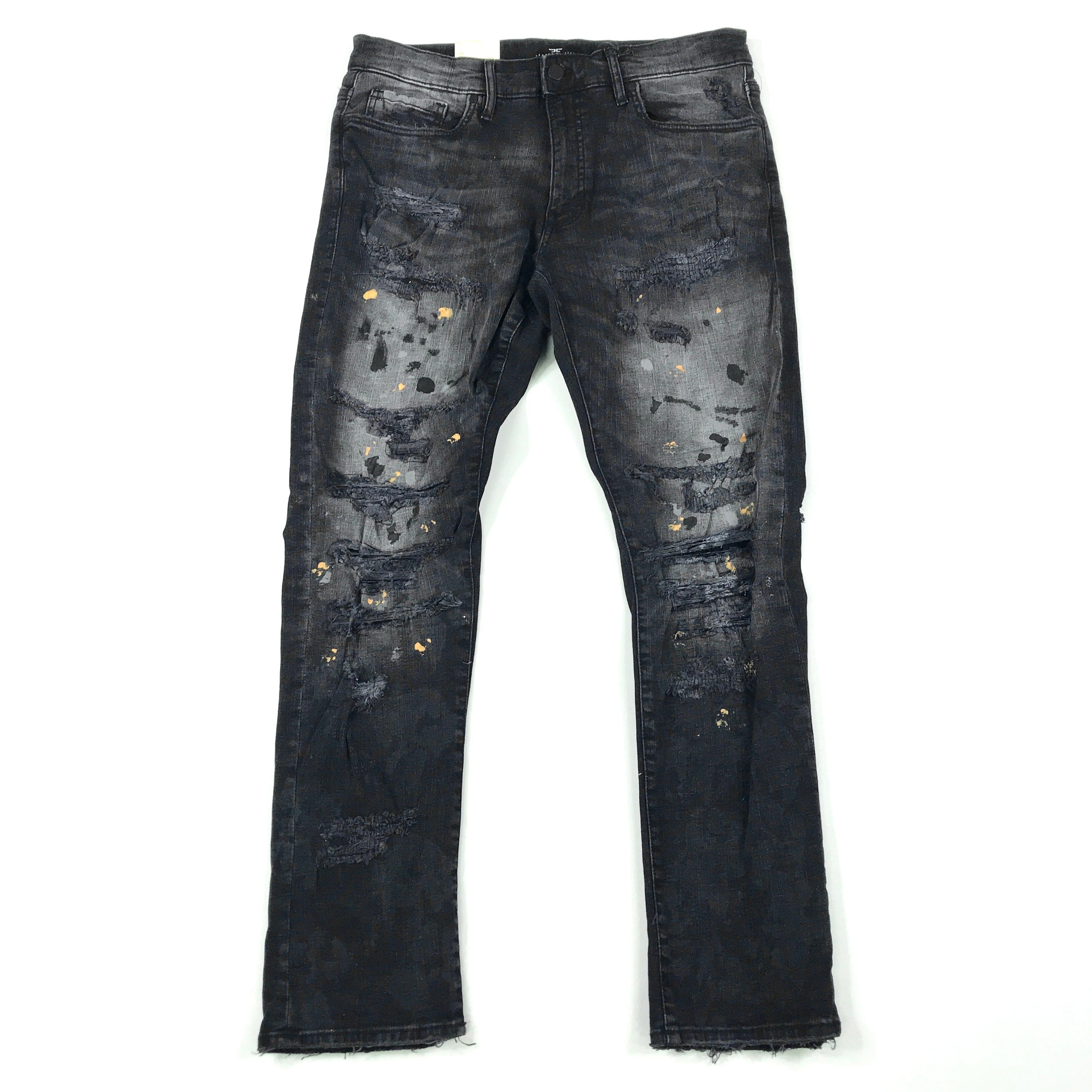 Jordan Craig Collins jeans in black shadow w/orange