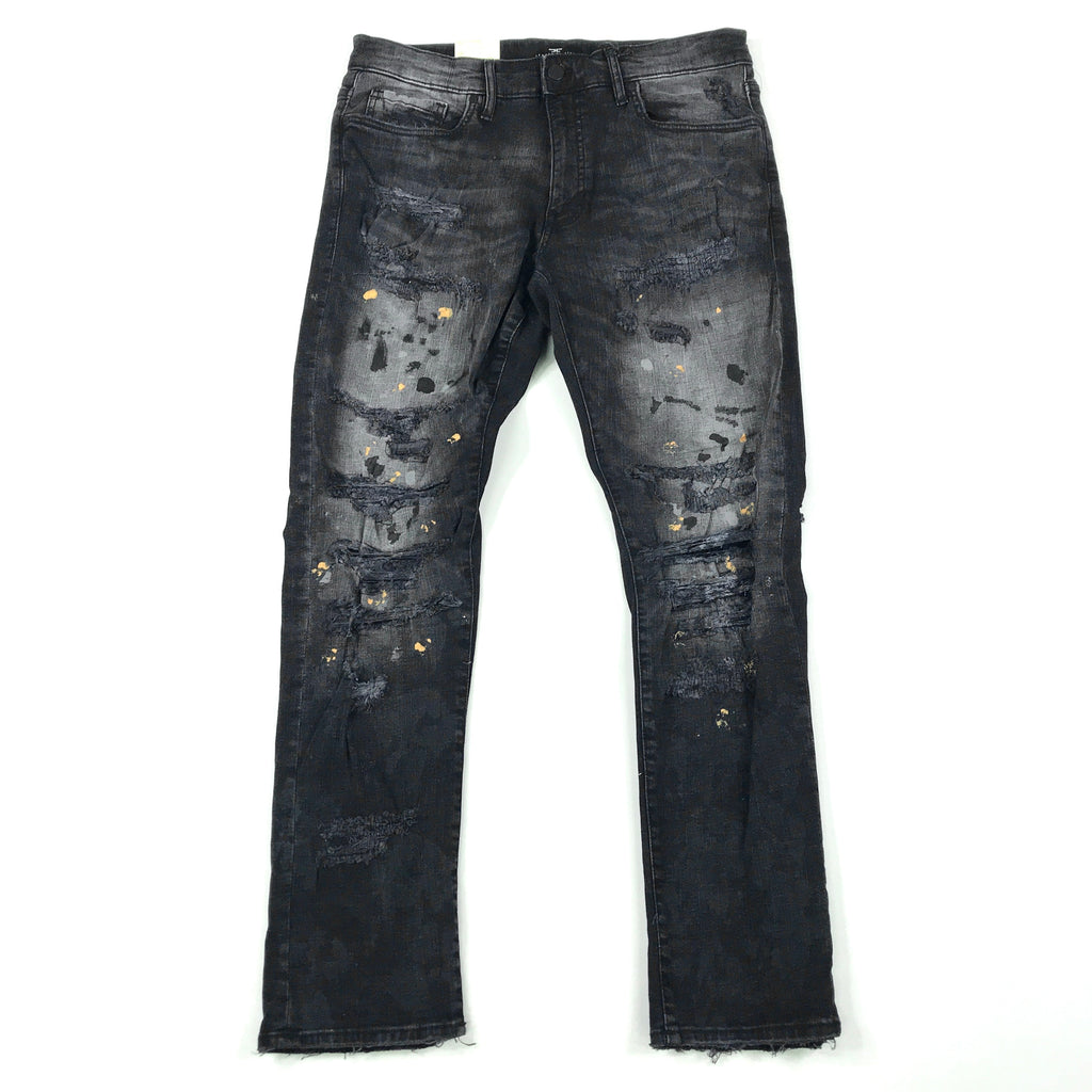 Jordan Craig Collins jeans in black shadow w/orange