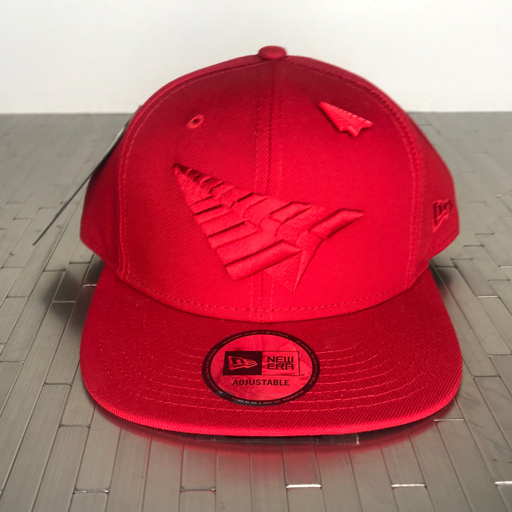 Red planes flag on red snapback hat