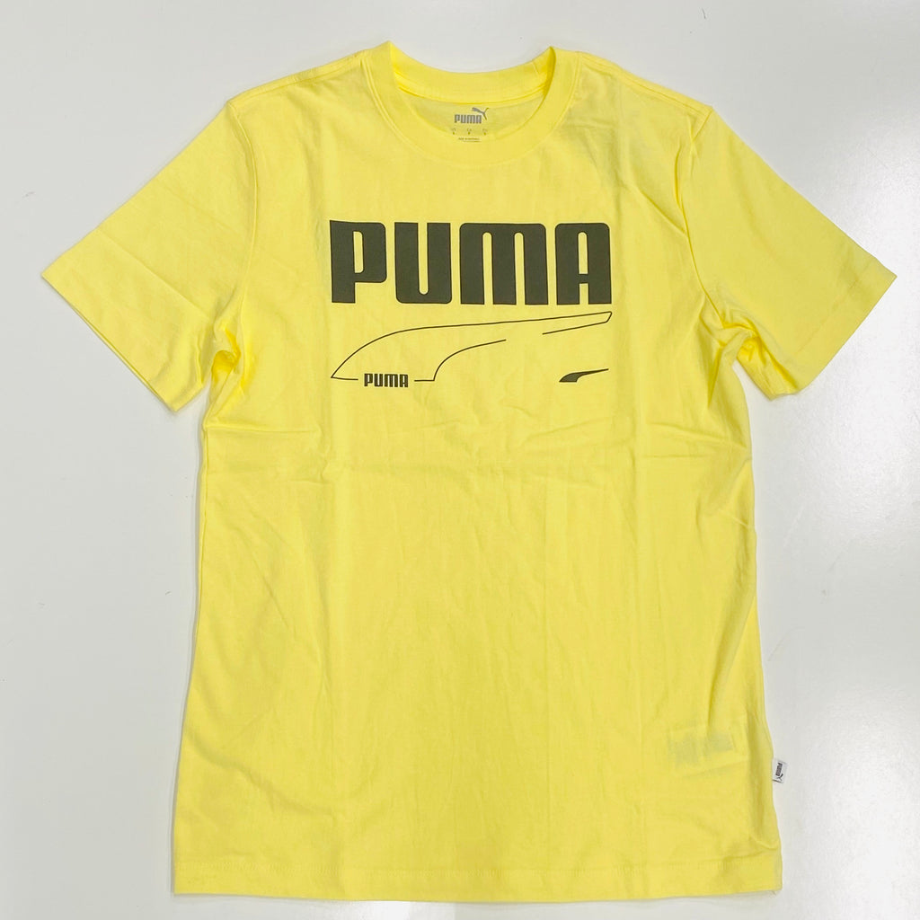 Puma rebel tee in yellow pear