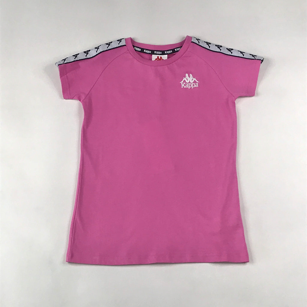 Kappa 222 Banda Apan tee in pink-white