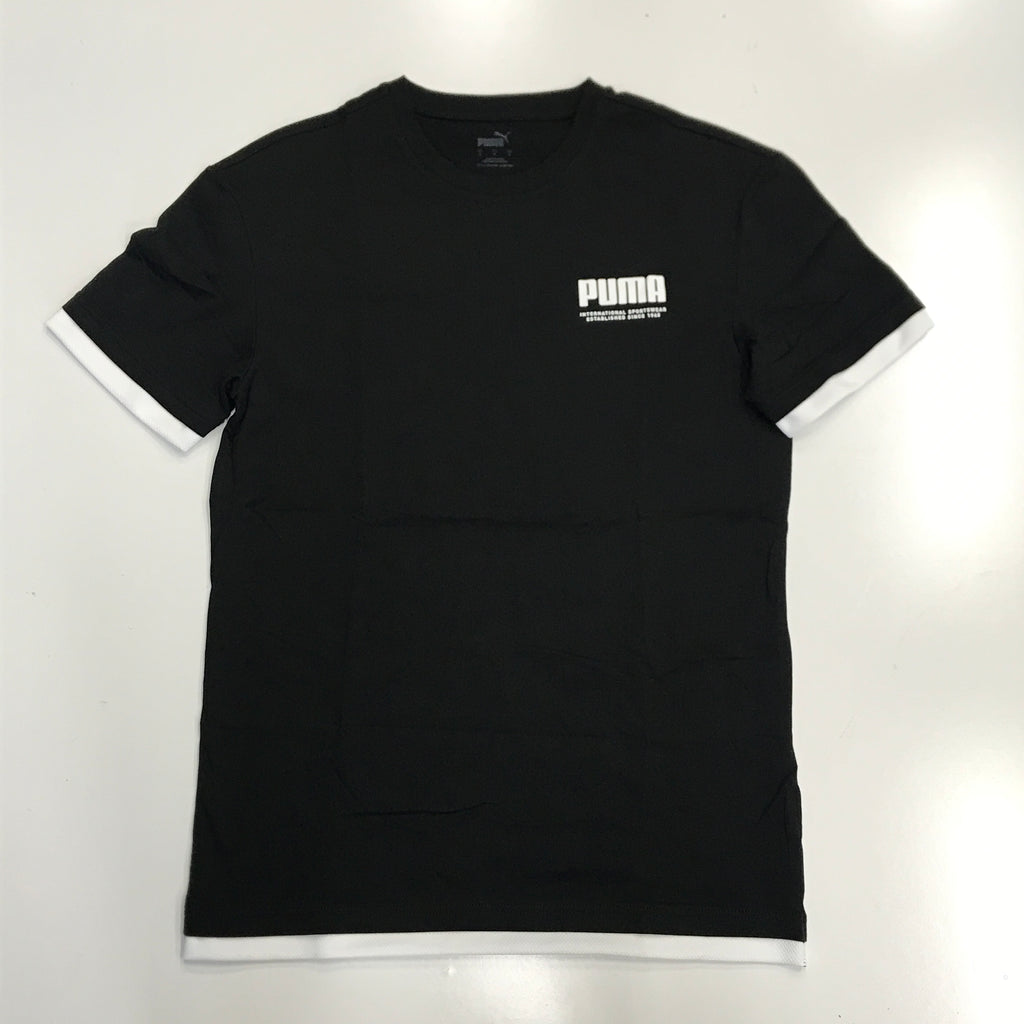 Puma summer court elevated tee in black