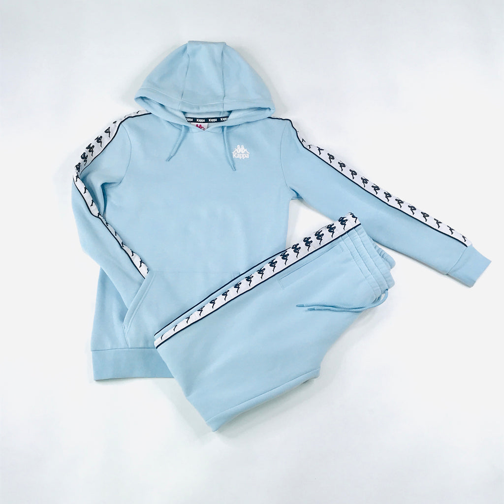 Kappa 222 Banda Budy 2 hoodie set in baby blue-white