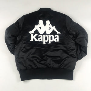 Kappa 222 Banda bawer jacket in black/white