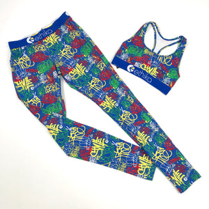 Ethika Leggings and sports bra set in Expression Session (wlus1291)