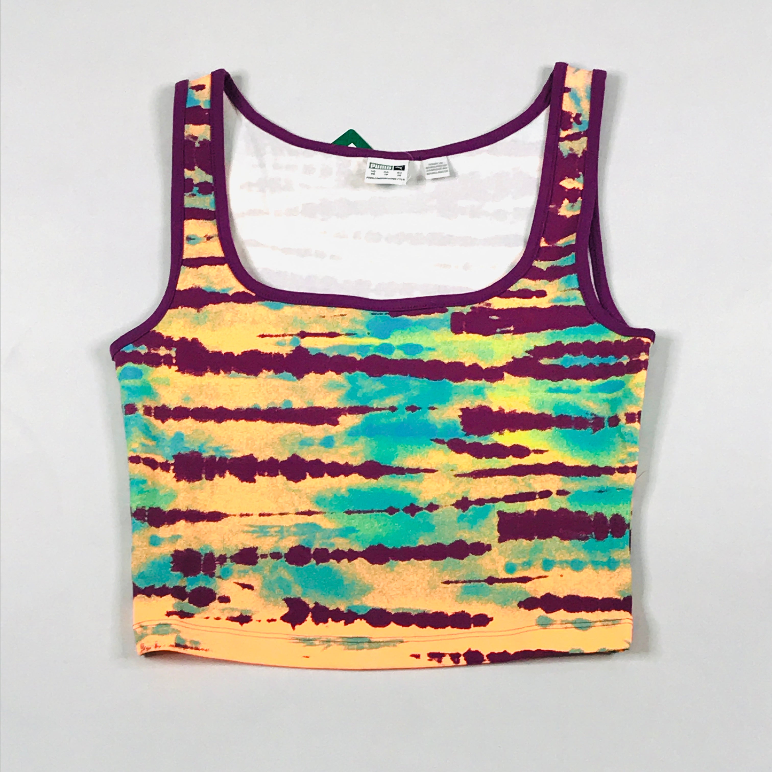 Puma tie-dye biker short set in byzantium