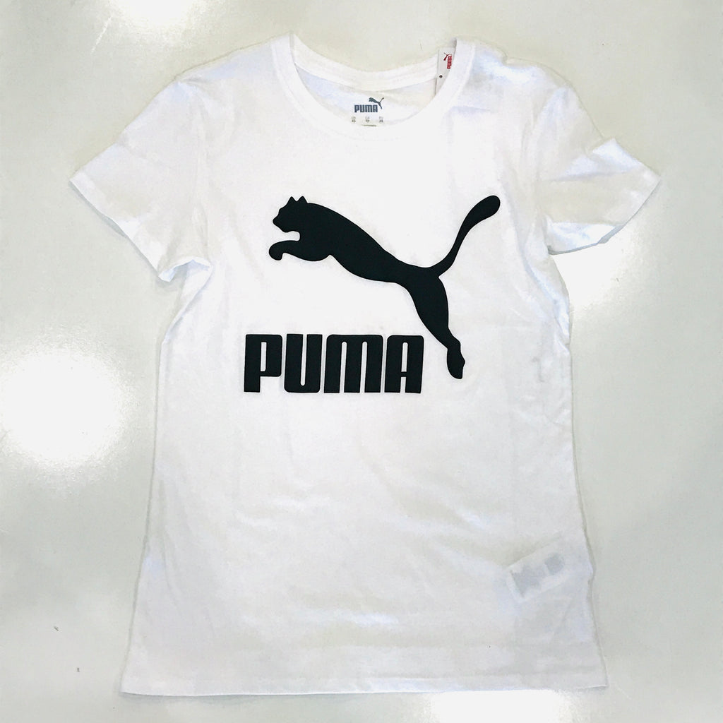 Puma classic logo tee in white