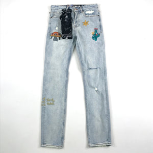 BBC BB Dungaree jeans in infinity