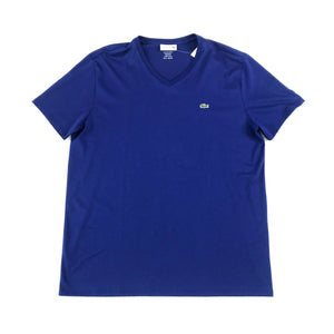 Lacoste cotton v-neck in navy