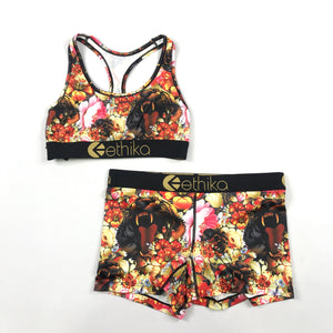 Ethika Staple boxer brief and sports bra set in Won’t Bite (wlus1303)