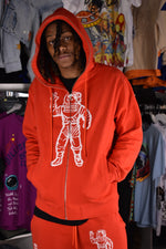 BBC BB Astronaut Zip hoodie set in flame scarlett