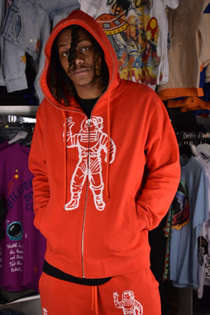 BBC BB Astronaut Zip hoodie set in flame scarlett