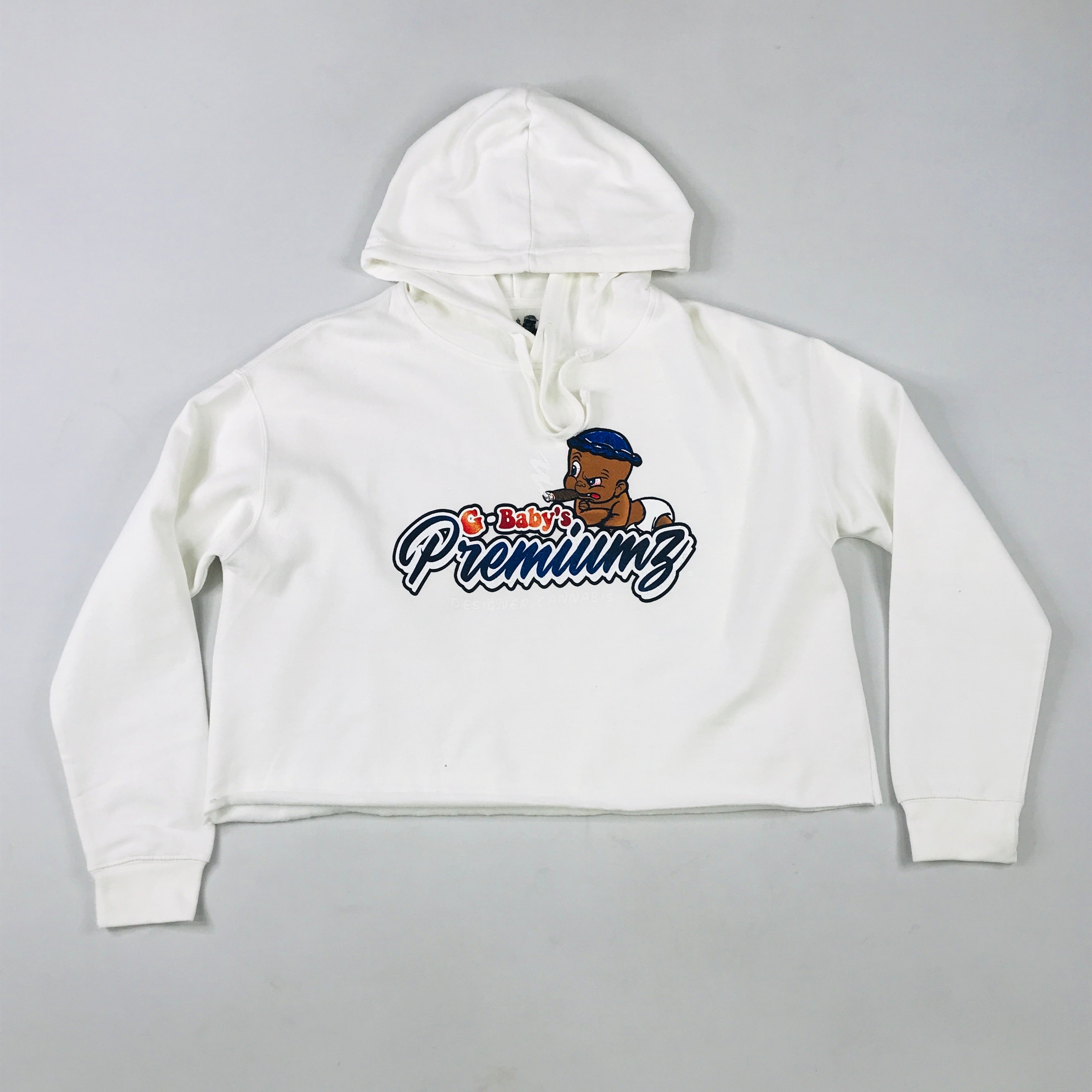 G-Baby’s Premiumz crop hoodie in white