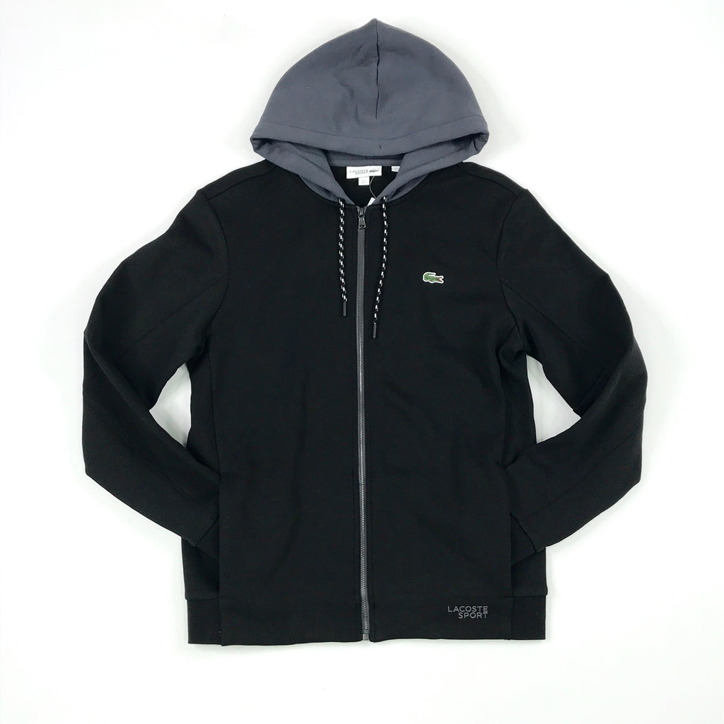 Lacoste black & grey zip hoodie