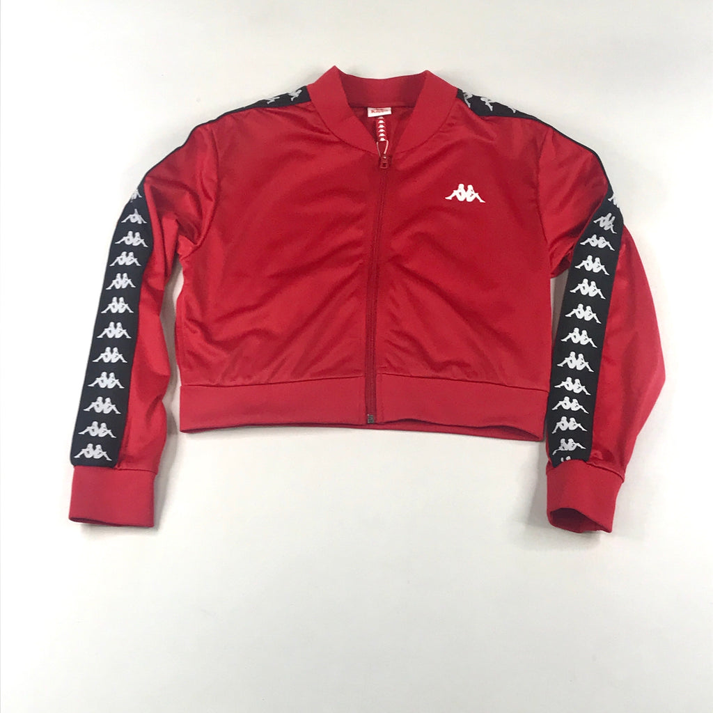 Kappa 222 Banda asber crop track jacket in red-black