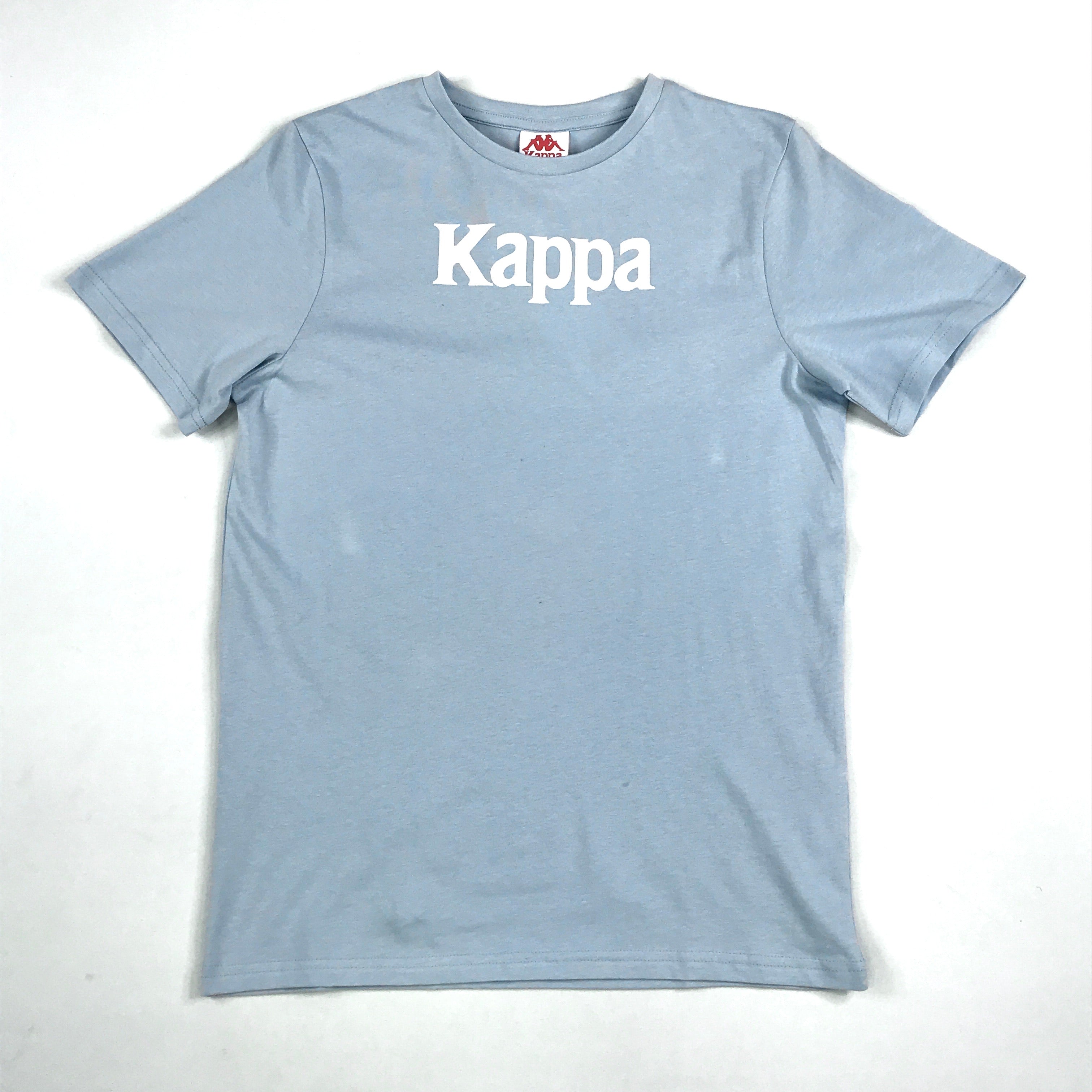 Kappa Authentic Runis tee in light blue-baby blue-white