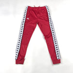 Kappa 222 Banda wanniston slim tracksuit in cranberry-white-black