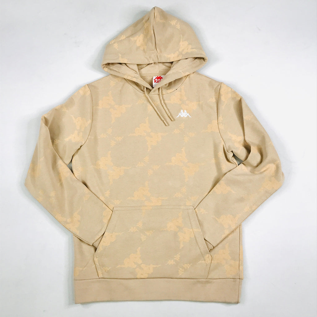 Kappa Authentic Emaios hoodie in dark beige-light beige-white